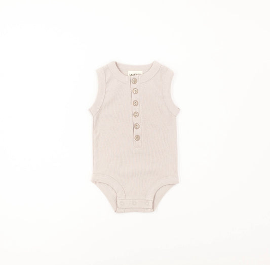 PENCIL RIBBED BUTTONED ONESIE
