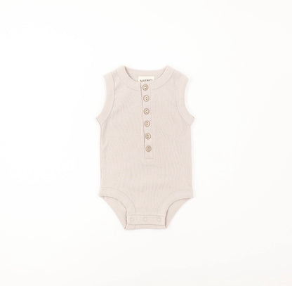 PENCIL RIBBED BUTTONED ONESIE